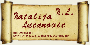 Natalija Lučanović vizit kartica